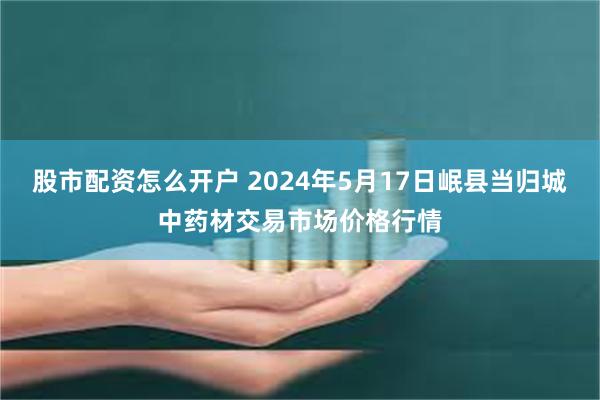 股市配资怎么开户 2024年5月17日岷县当归城中药材交易市场价格行情