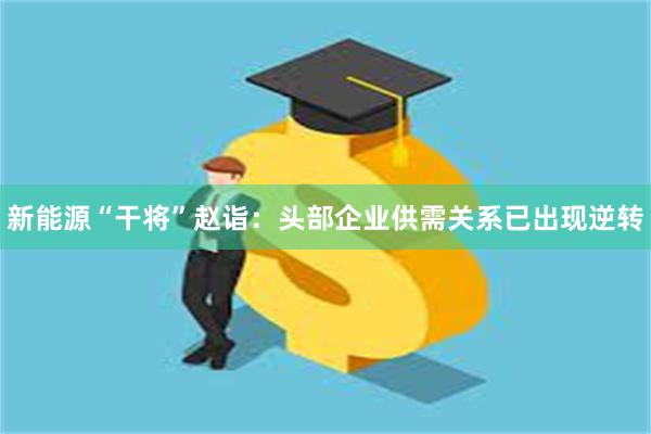 新能源“干将”赵诣：头部企业供需关系已出现逆转