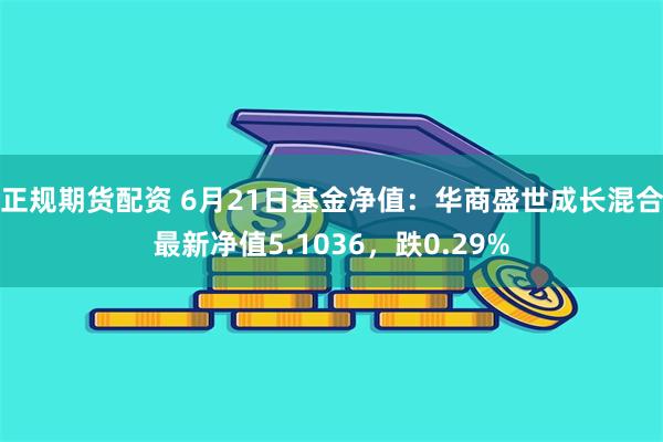 正规期货配资 6月21日基金净值：华商盛世成长混合最新净值5.1036，跌0.29%