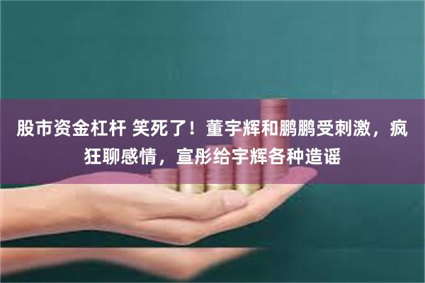 股市资金杠杆 笑死了！董宇辉和鹏鹏受刺激，疯狂聊感情，宣彤给宇辉各种造谣