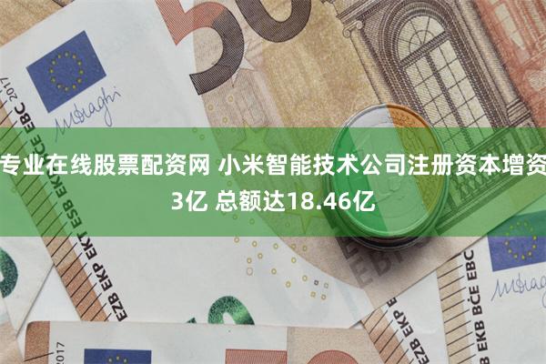 专业在线股票配资网 小米智能技术公司注册资本增资3亿 总额达18.46亿