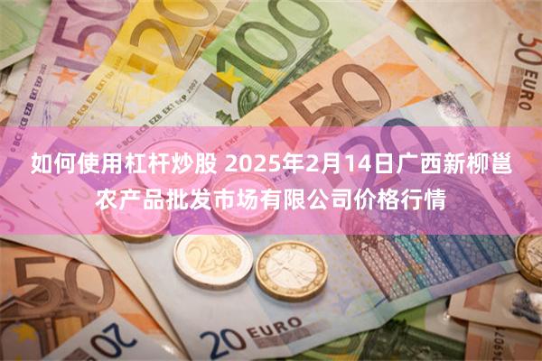 如何使用杠杆炒股 2025年2月14日广西新柳邕农产品批发市场有限公司价格行情