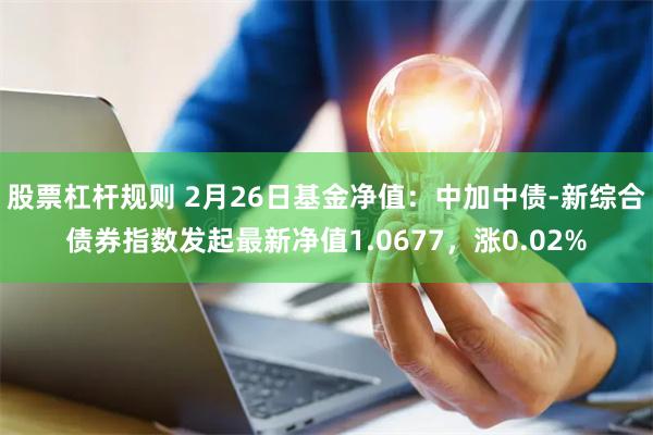 股票杠杆规则 2月26日基金净值：中加中债-新综合债券指数发起最新净值1.0677，涨0.02%